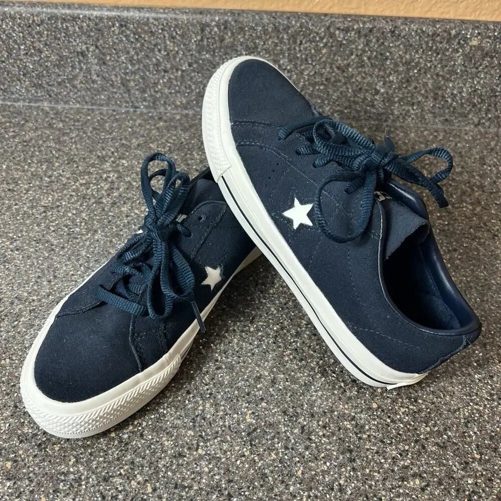 Converse One Star PRO Womens 5 Blue Suede Sneaker Lace Up Low Skate Shoe Men 3.5 - Picture 2 of 11
